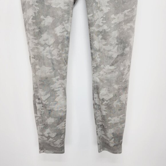 New Spanx Jean-ish Ankle Leggings Stone Wash Camo Pull On Stretch Medium Pants - Picture 6 of 11